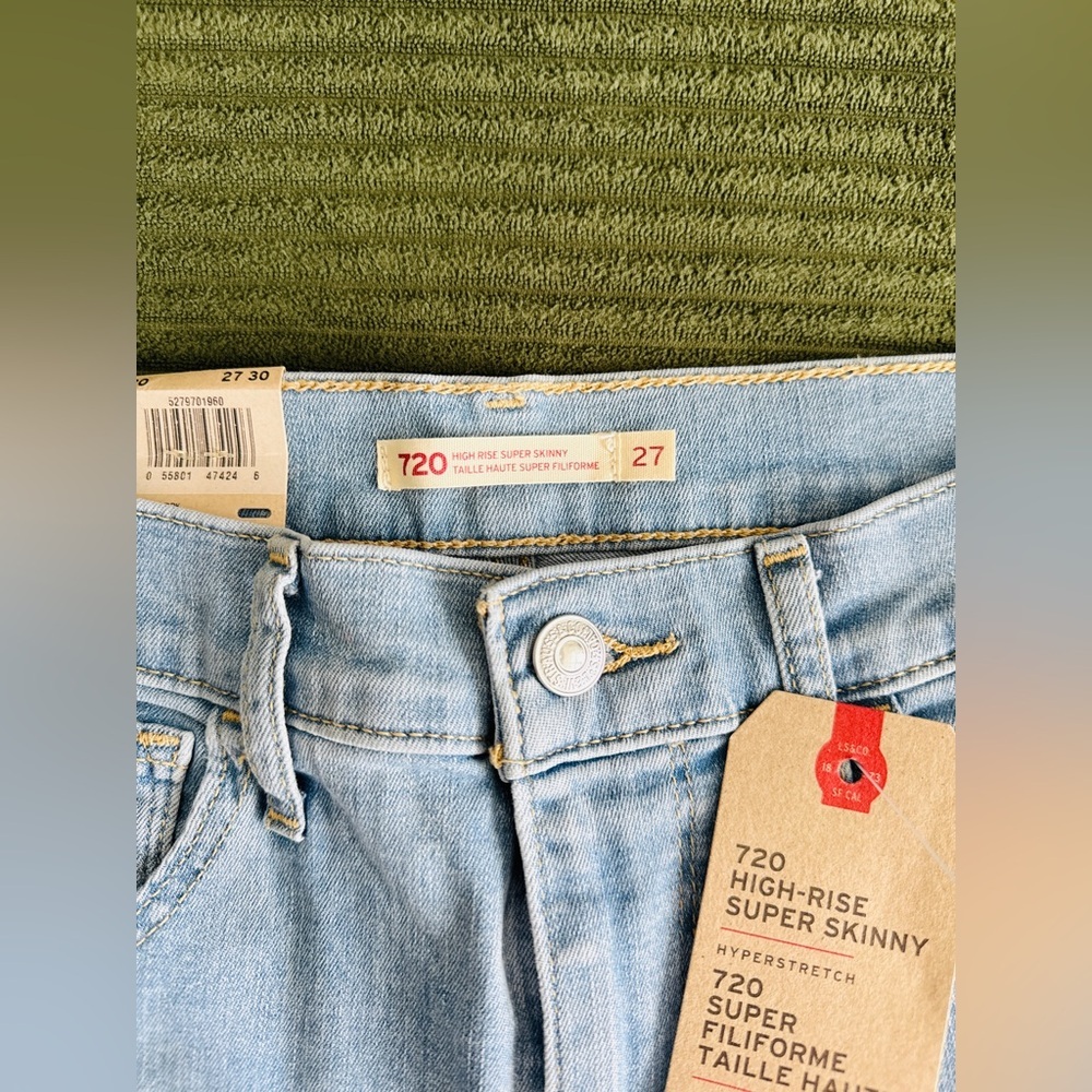 BRAND NEW WITH TAGS — Levi’s 720 High-Rise Super Skinny Jeans (Size 27) - Picture 6 of 10